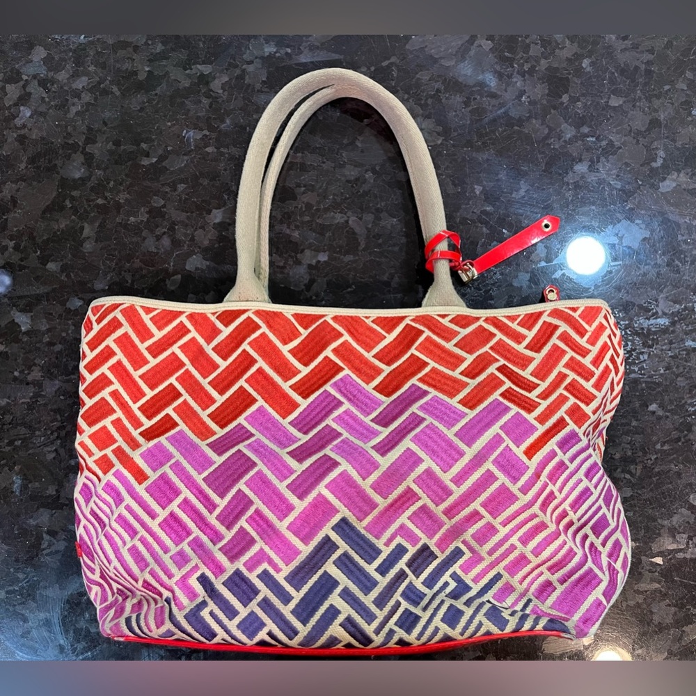 Cole Haan cloth bag, great condition, bright summer colors